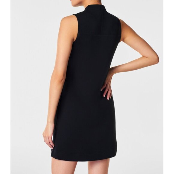 Spanx AirEssentials V-Neck Mini Dress Very Black Sleeveless Traveling Comfort S - Picture 2 of 14